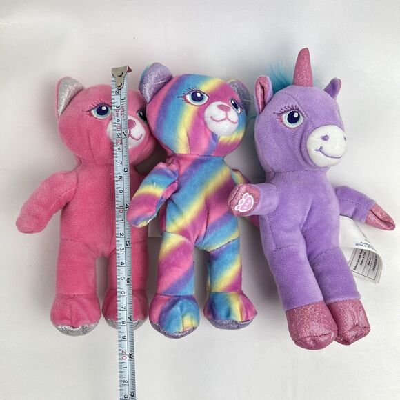 BUILD A BEAR Workshop Mini Buddies Plush Heart Cat Teddy Bear Unicorn Lot 7 in - Picture 9 of 10